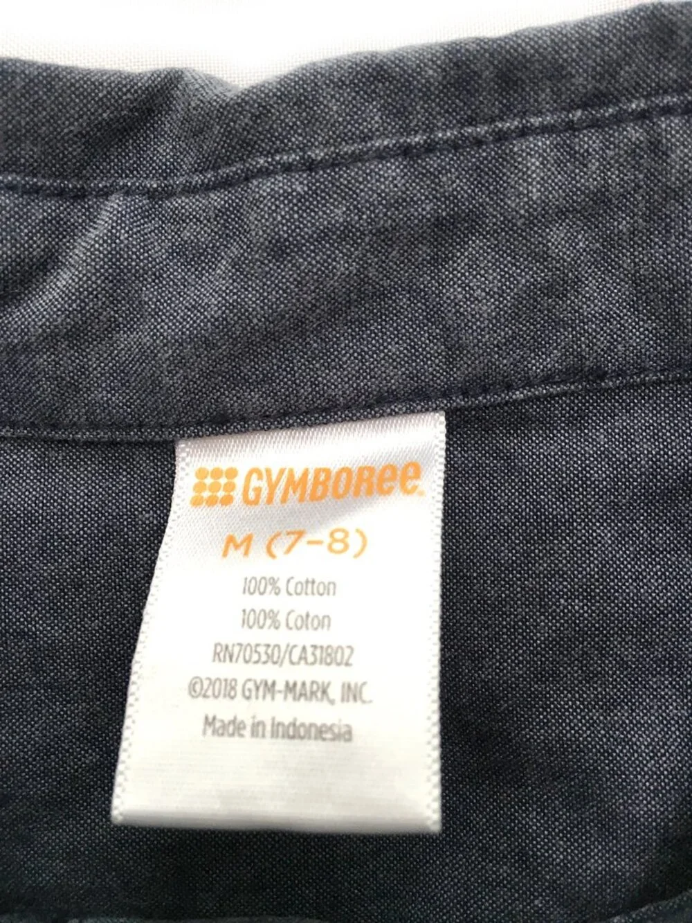 Gymboree Boy's Demin Shirt Size M